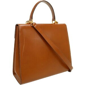 Gucci Brown 2way handle Lock top Lady